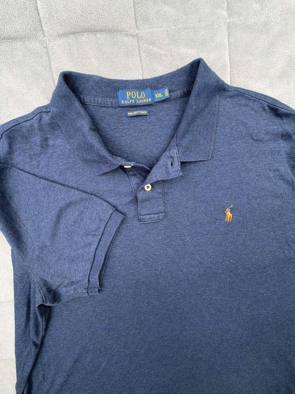 Polo Ralph Lauren Pima Soft Touch Polo Size XXL Blue Heather Short